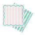 4 Striped Reusable <br> Cotton Napkins